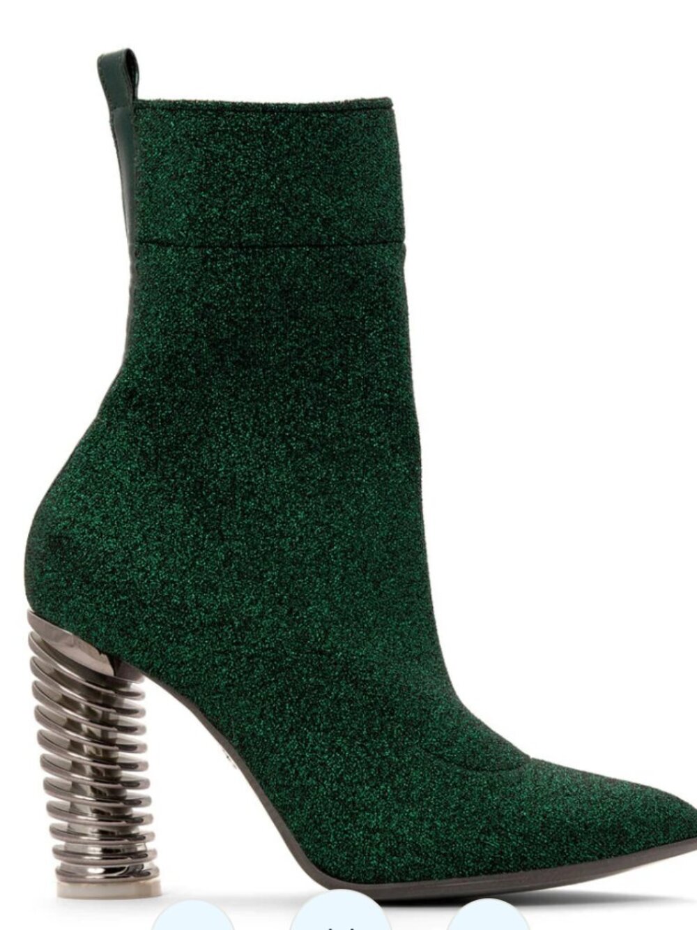 Fundae Soft-Serve Sock Swerves Boots Swirling into style. GREEN GLITTER! EU 41